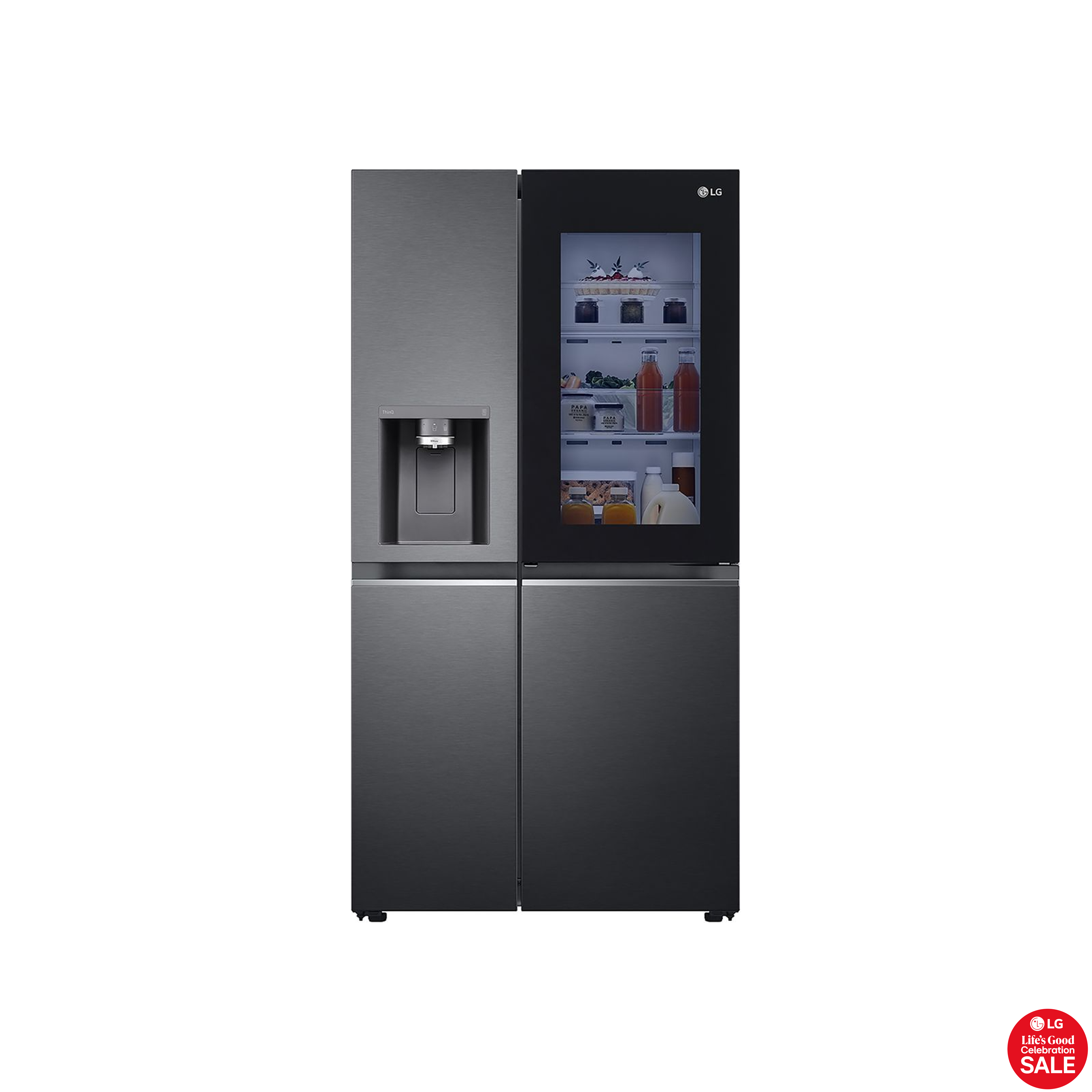 LG 611L Nett InstaView™ ThinQ™ Side by Side Refrigerator