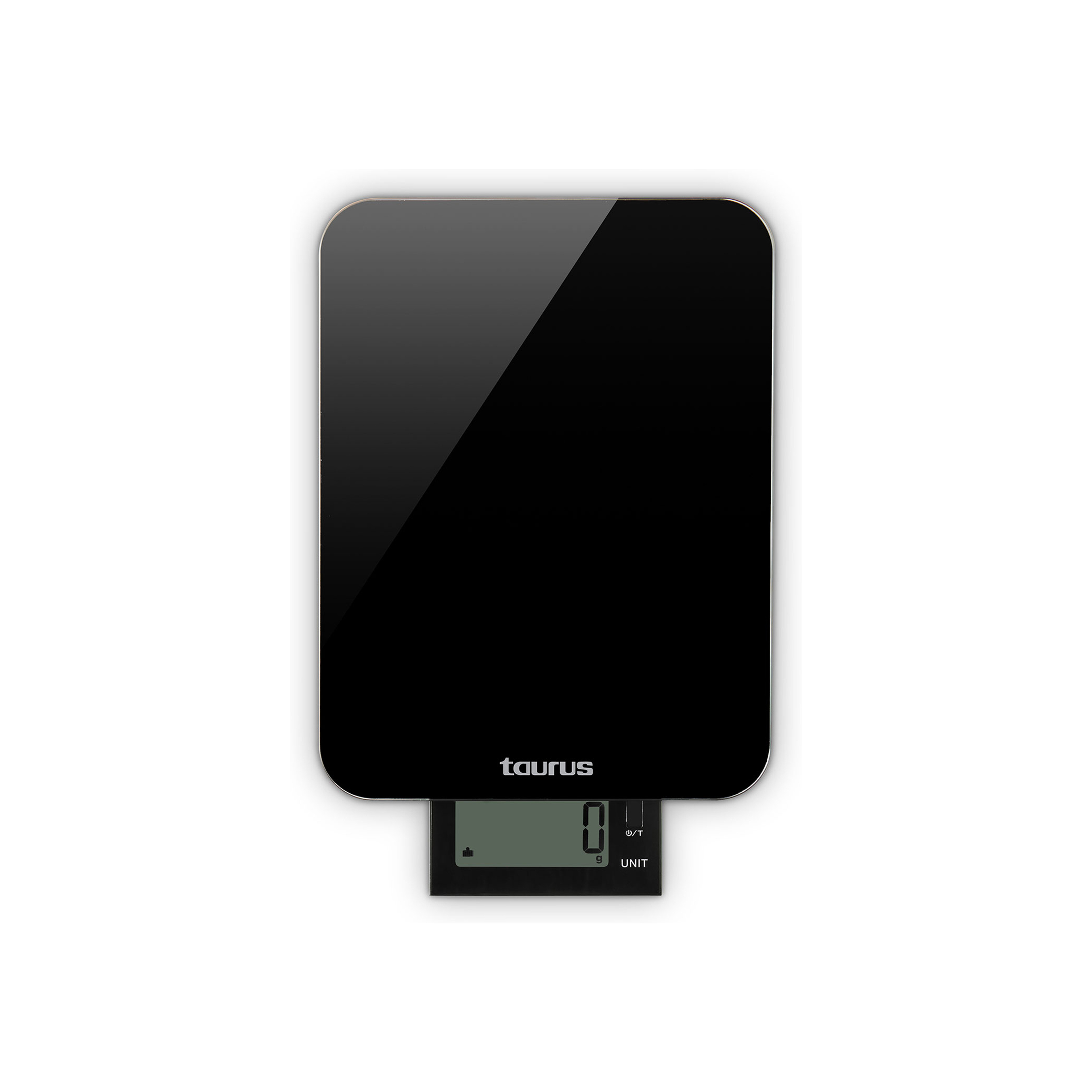 Taurus Effortless LCD 10kg 3V Battery Operated Glass Kitchen Scale  - Black