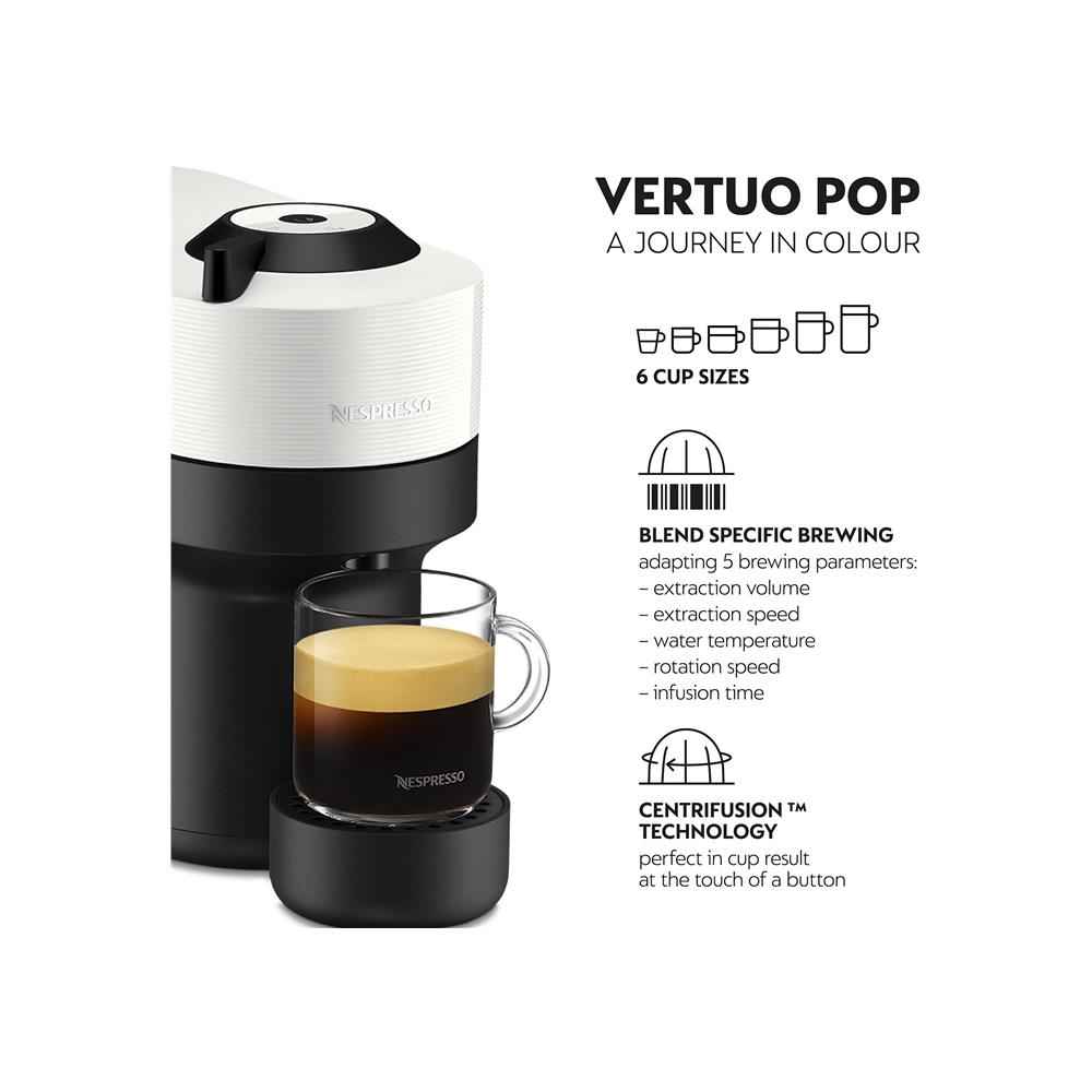 Nespresso Vertuo Pop Coffee Machine- Coconut White - Expert Stores
