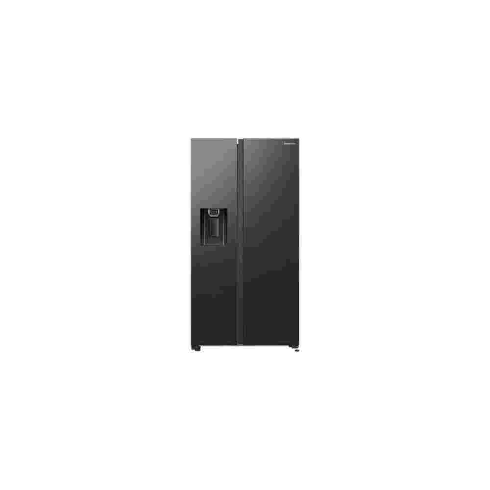 Samsung 617L Side by Side Fridge with Non-Plumbed Water & Ice Dispenser - Gentle Black