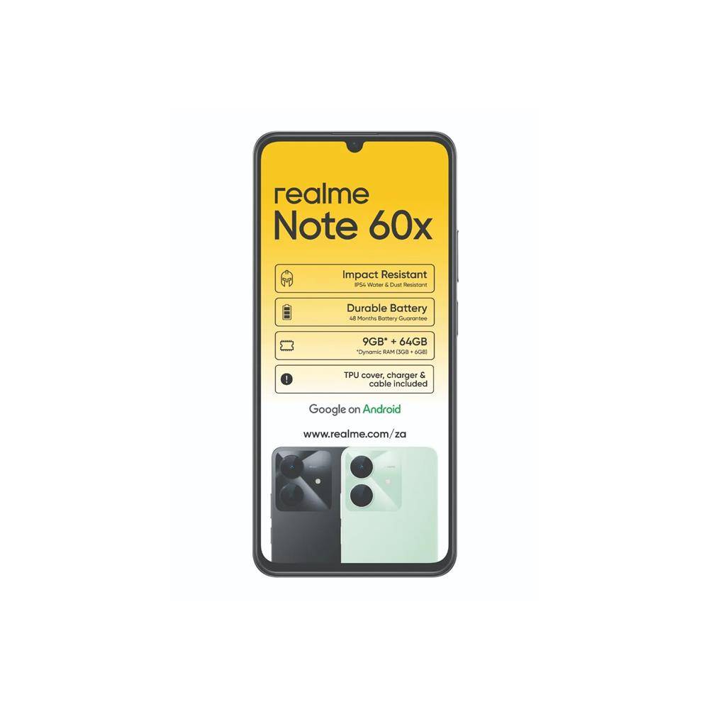 RealMe Note60X 3/64GB - Black (Photo: 2)