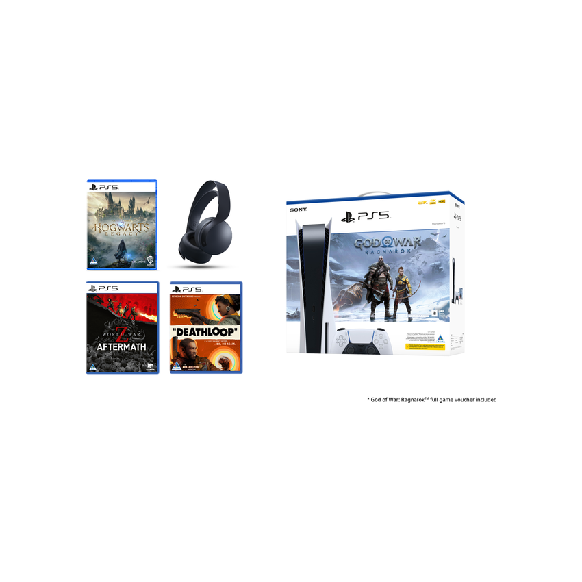 Sony PlayStation 5 God Of War Ragnarok (VCH) Bundle + 3 Games And Headset ( PS5 Disk Edition) - Expert Stores