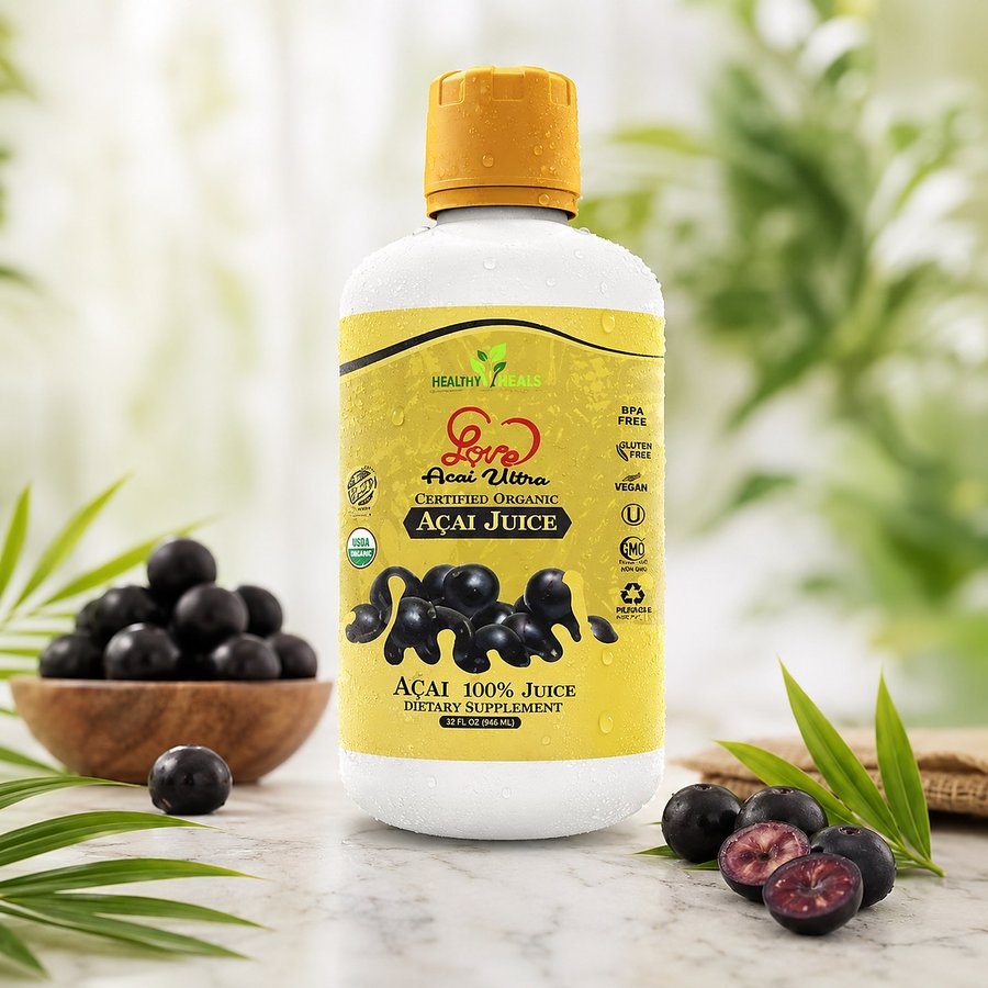 NaturalJuices Organic Certified Love Acai Ultra - Pure Acai Berry Juice