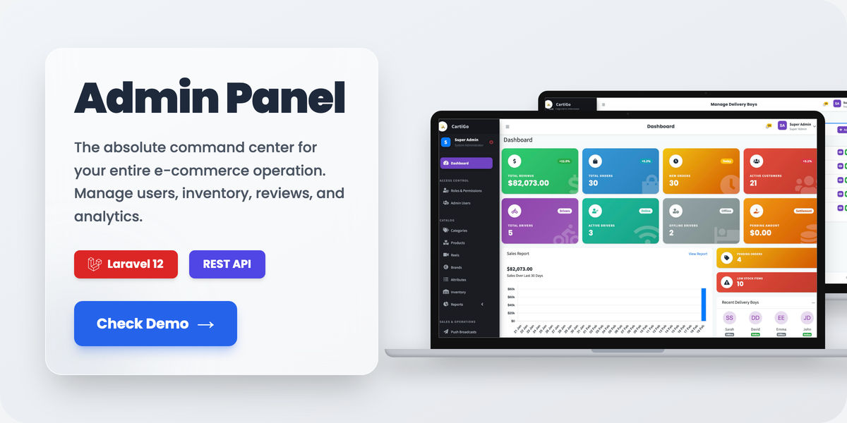 Admin Panel – Click to View Live Demo