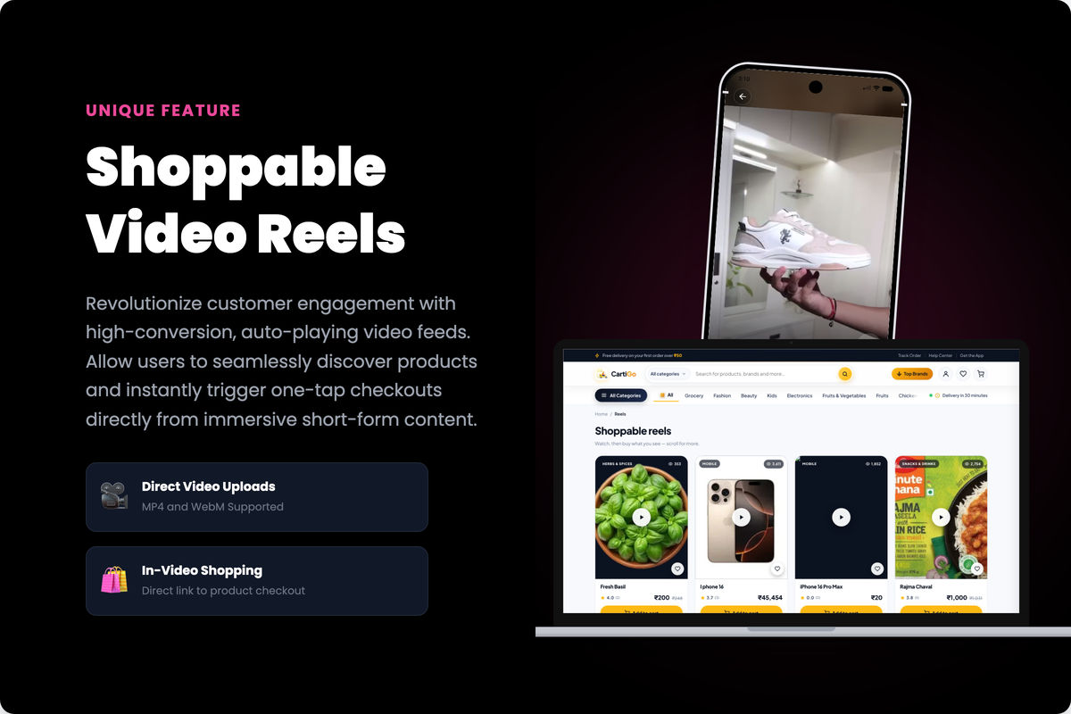 Shoppable Video Reels