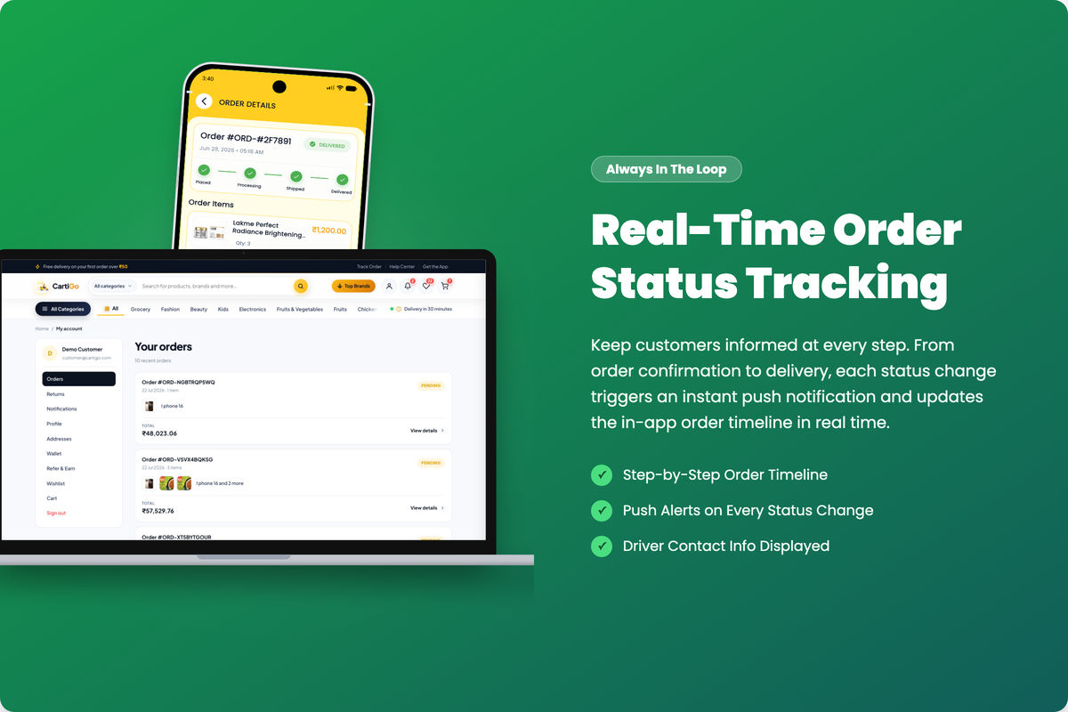 Real-Time Order Status Tracking