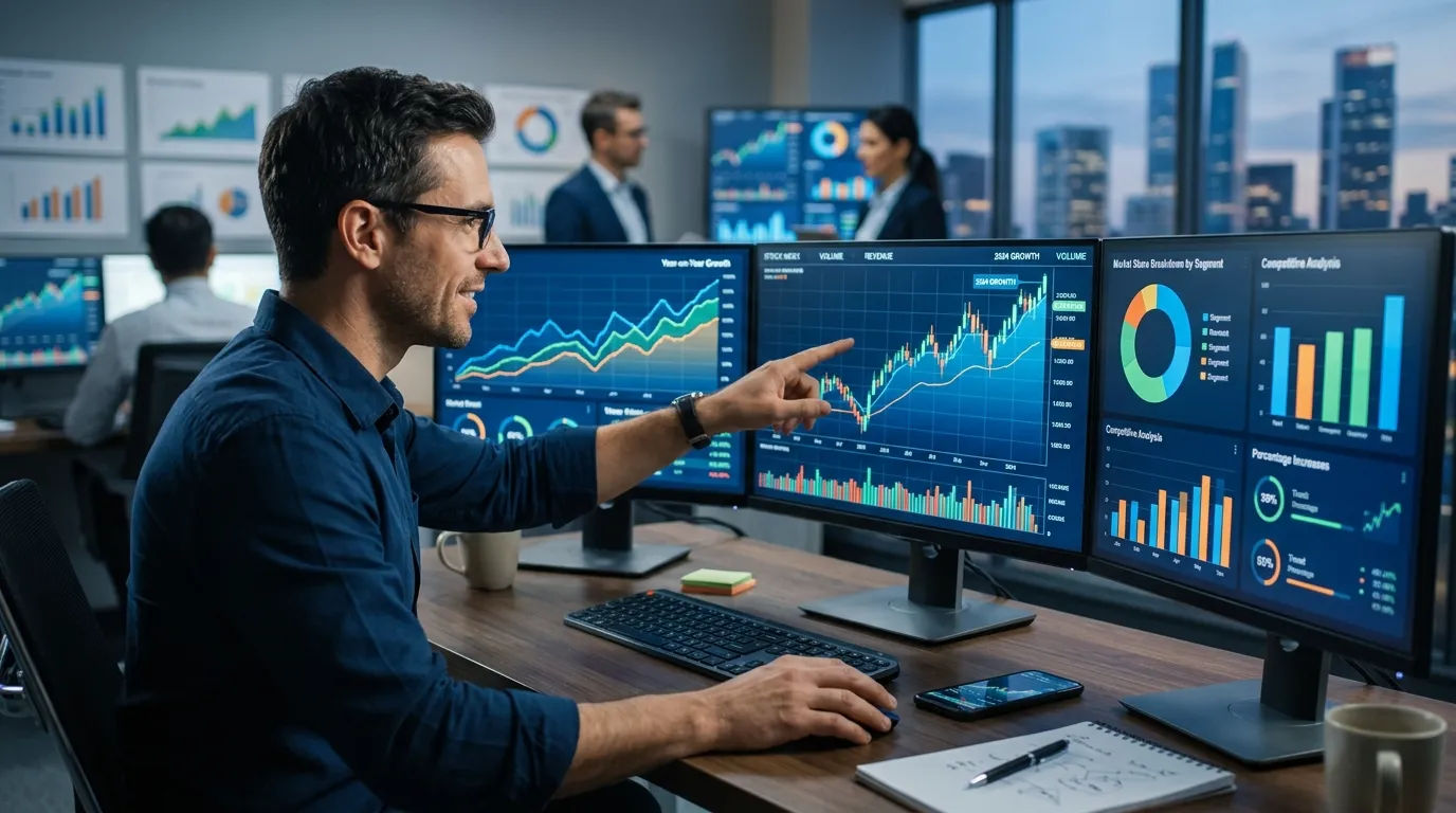 Analisis grafik data riset pasar