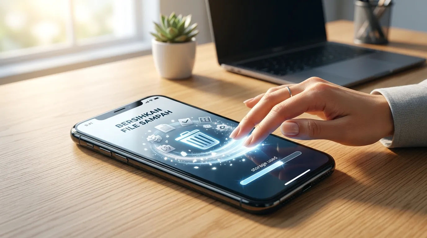 Pembersihan file sampah pada smartphone