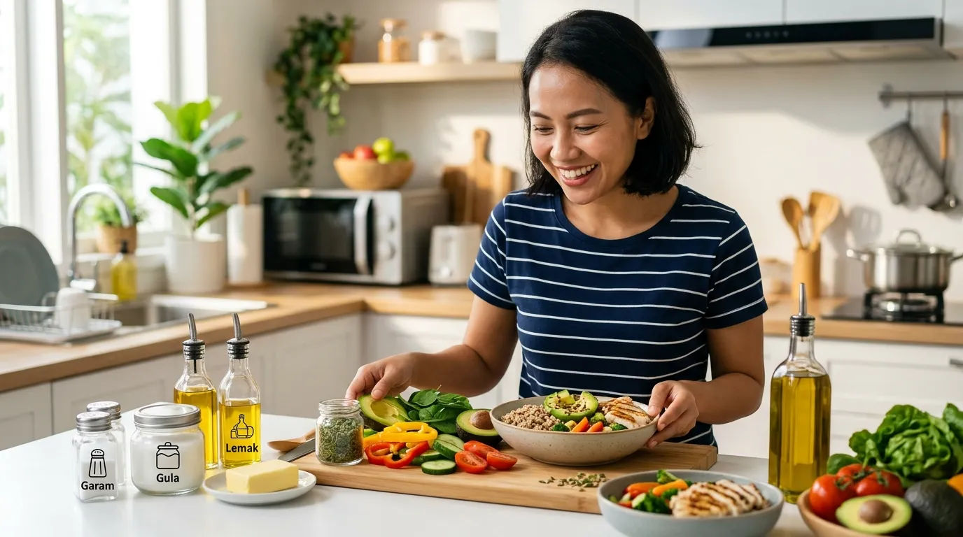Cara Mudah Membatasi Konsumsi Gula, Garam, dan Lemak Setiap Hari untuk Cegah Penyakit Tidak Menular