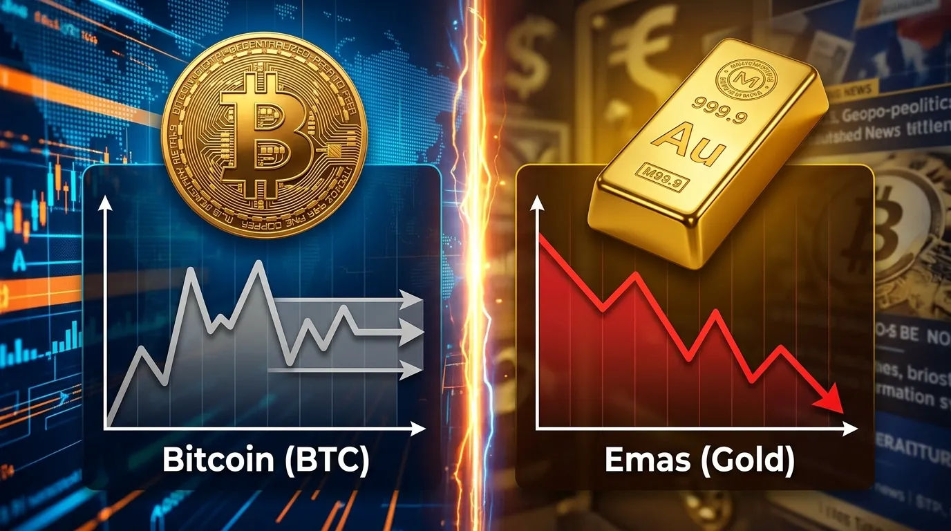 Penyebab Bitcoin secara luas Konsolidasi, Emas Alami Penurunan Hari Ini