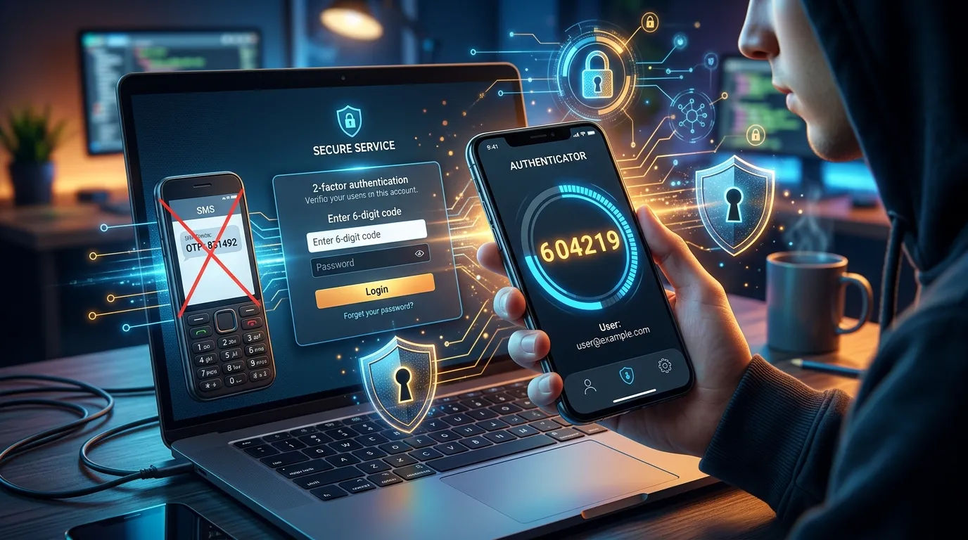 Aplikasi autentikator sebagai pengganti SMS OTP