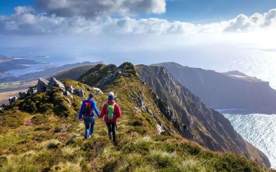 Hiking on Slieve League, Co. Donegal