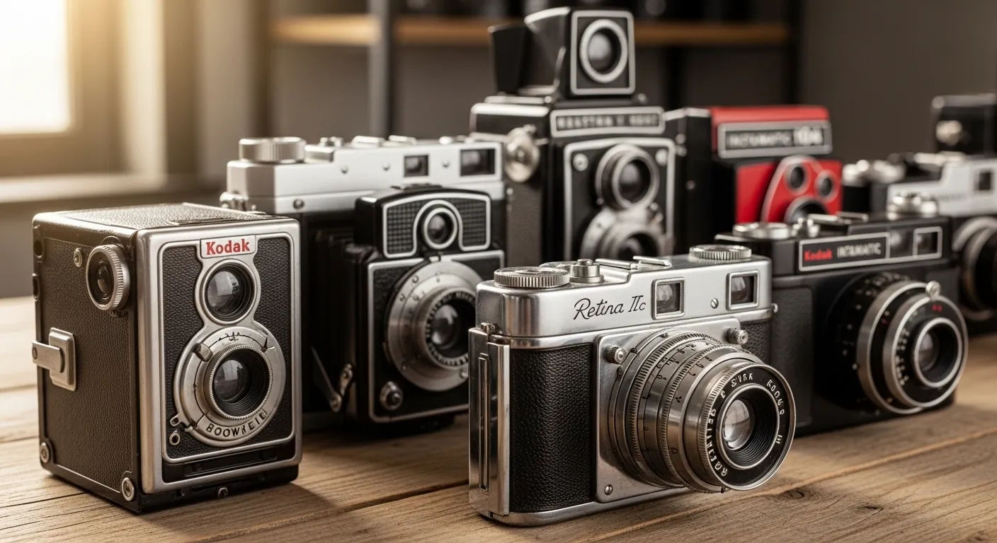 Vintage Kodak Camera in Leather Case Overview