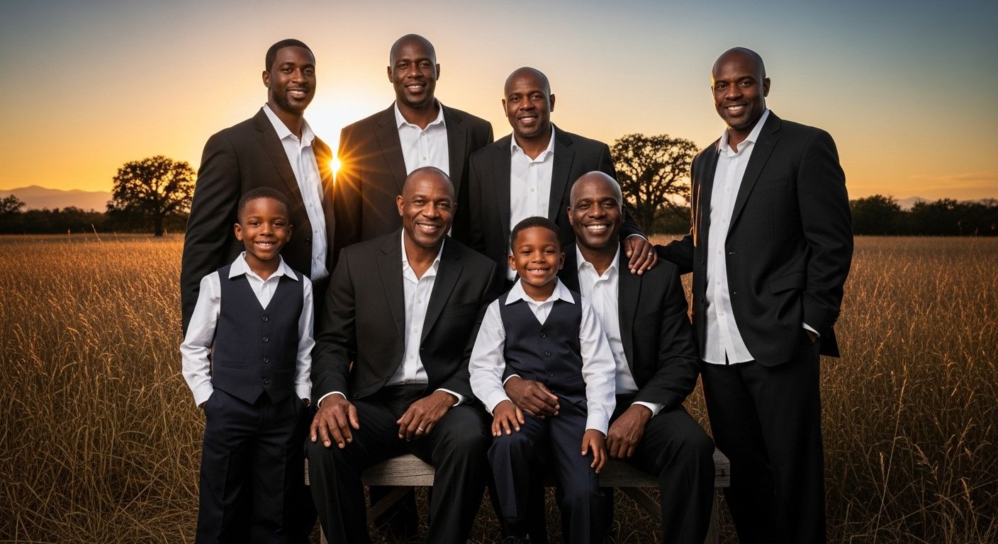 all black family photoshoot