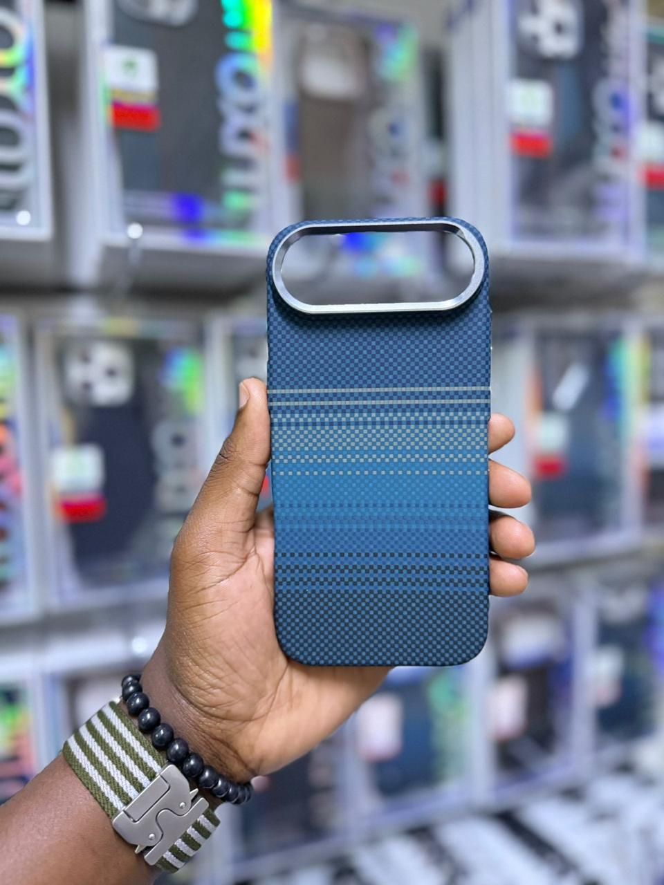 Blue Striped Phone Case