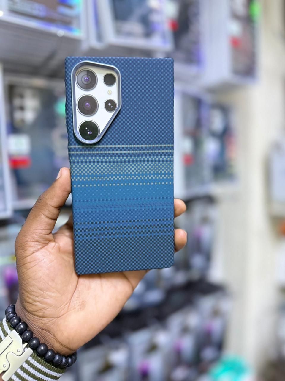 Blue Gradient Stripe Phone Case