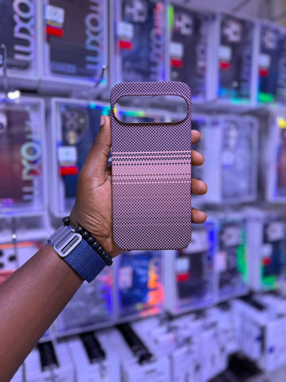 Brown Woven Phone Case image