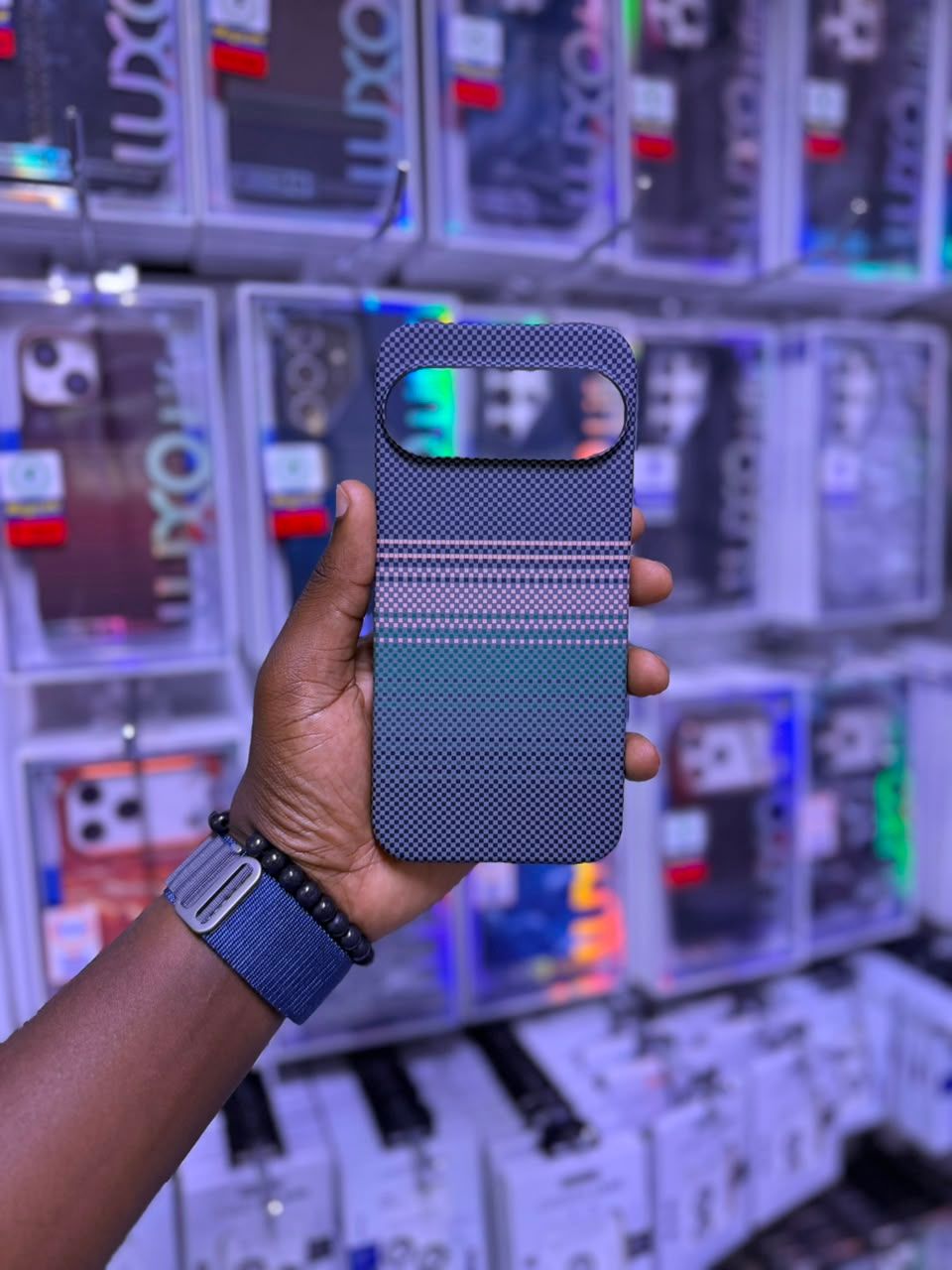 Blue Woven Phone Case image