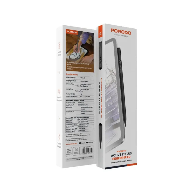 Porodo Magnetic Active Stylus Pen For Ipad