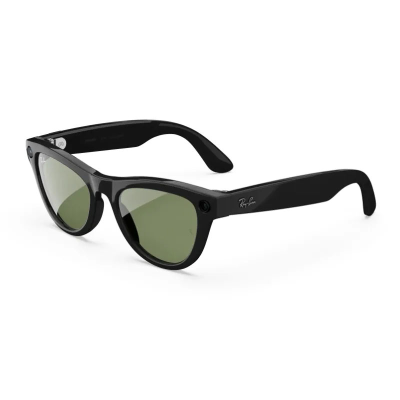 RW4014 C601-1M52 Shiny Black Graph Green Transitions Lenses