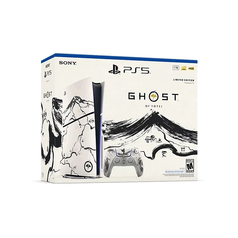 PS5 Console Ghost of Yote Black Limited Edition Bundle (model group - slim)
