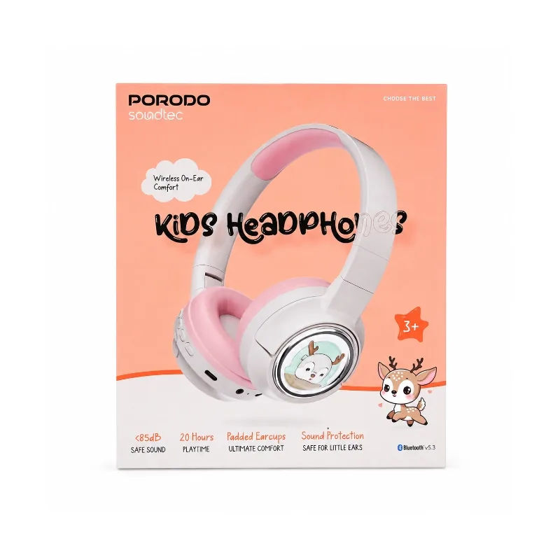 Porodo Soundtec Moose Wireless Kids Headphone a