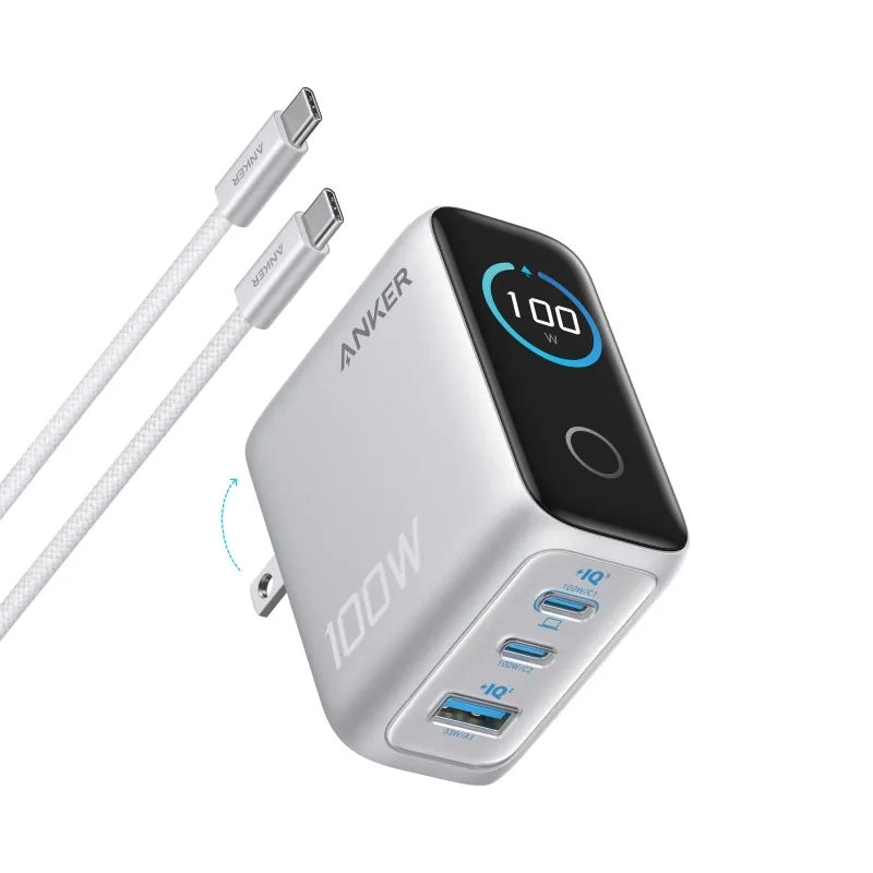 Anker 100W Gan Fast Charger With Smart Display