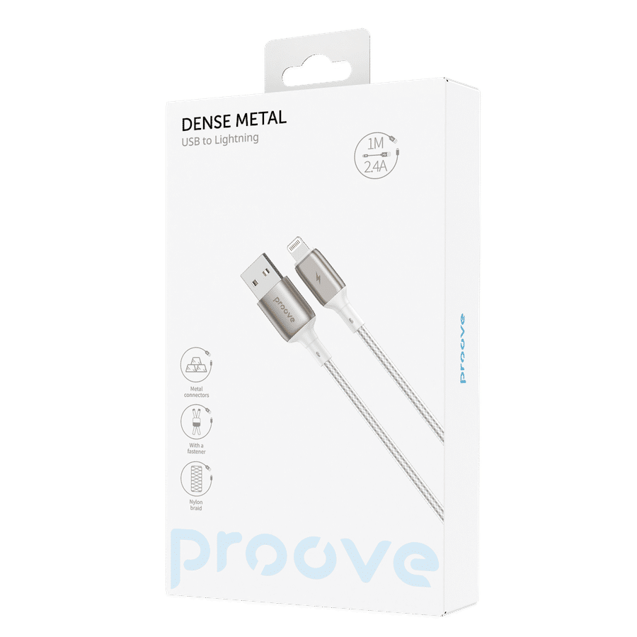 Dense Metal (2M) USB to Lightning 2.4A