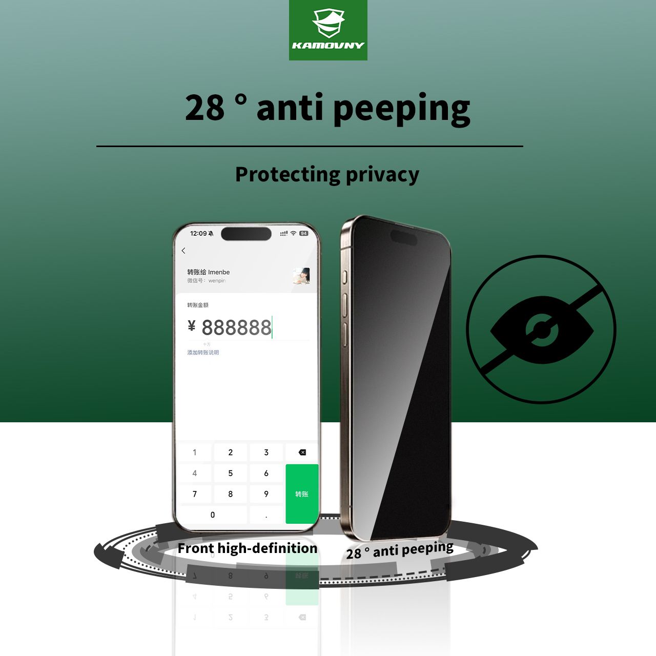 ARAF 28° Privacy Tempered Glass