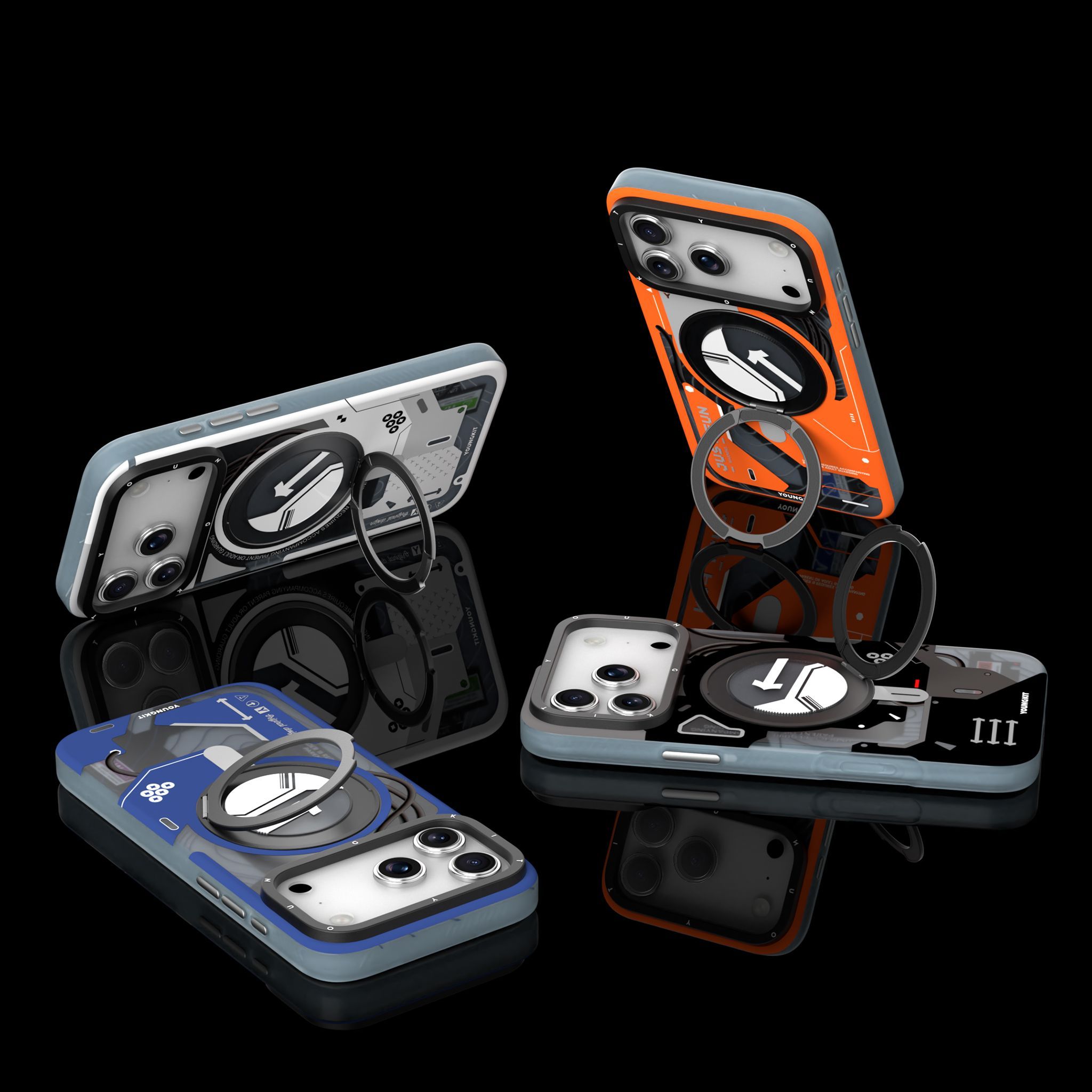 Cyberpunk 360° Spin Magnetic Stand Case