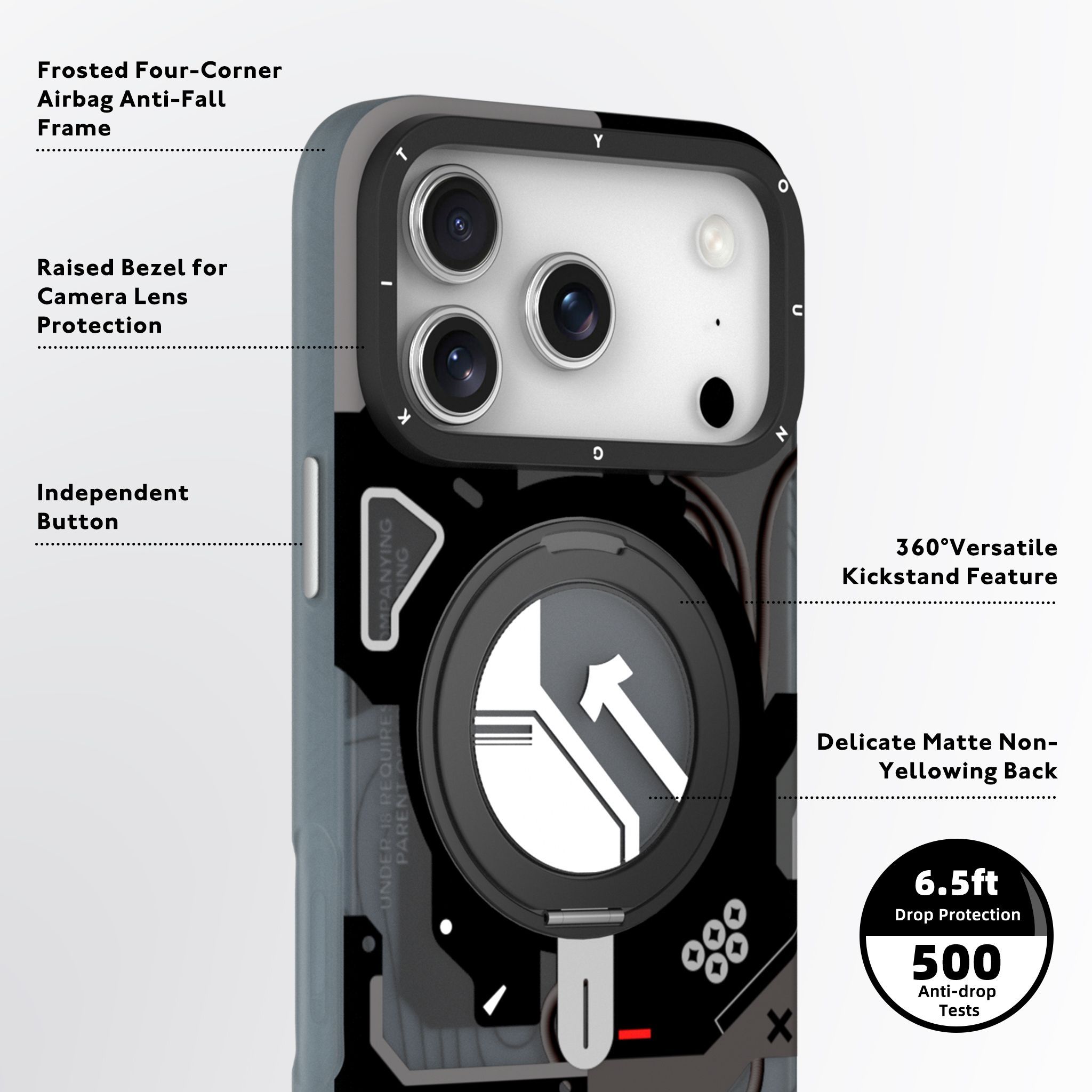 Cyberpunk 360° Spin Magnetic Stand Case
