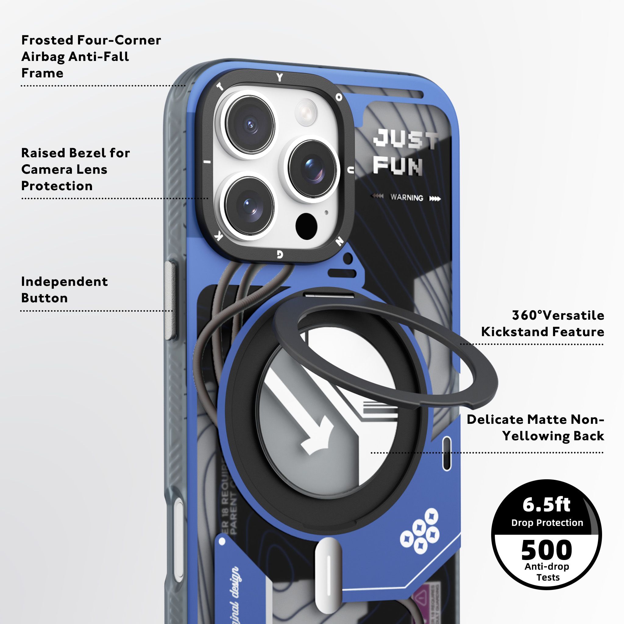 Cyberpunk 360° Spin Magnetic Stand Case