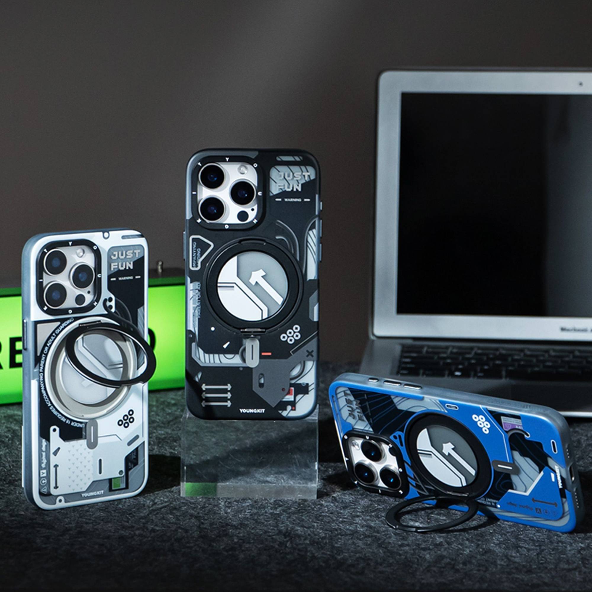 Cyberpunk 360° Spin Magnetic Stand Case