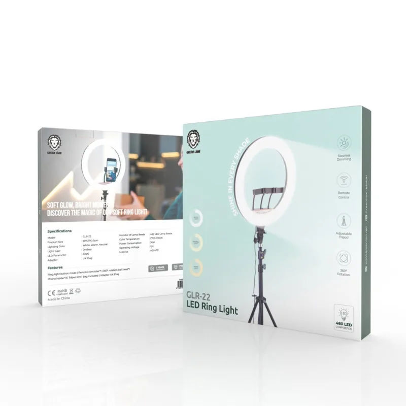 Green Lion GLR-22 LED Ring Light Package