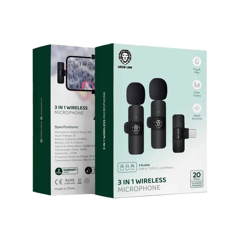 Green Lion 3-in-1 Wireless Microphone