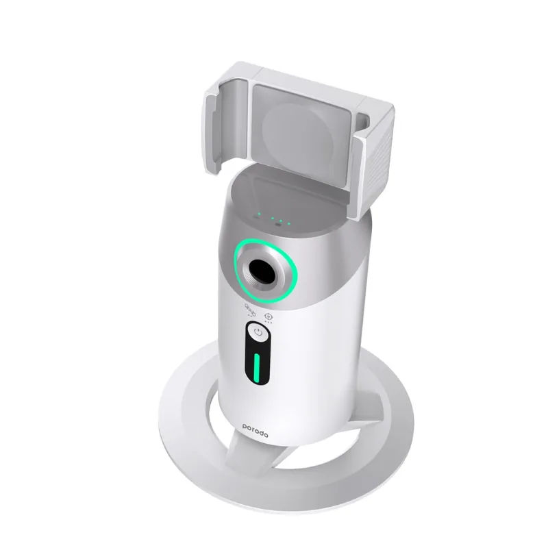 Porodo Gimbal with 360° Rotating AI Tracking Mount