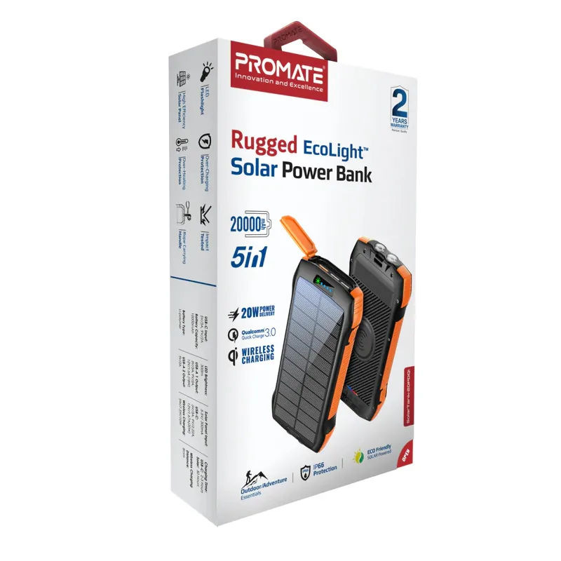 Promate Solartank 20Pdqi Power Bank