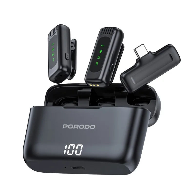Porodo Lavalier Double Microphone
