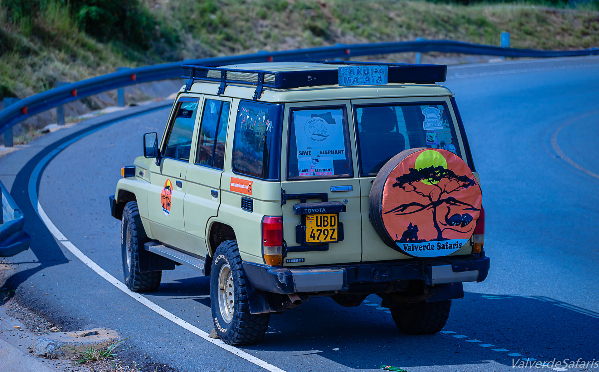 A Valverde Safaris 4x4 vehicle at Murchison Falls National Park