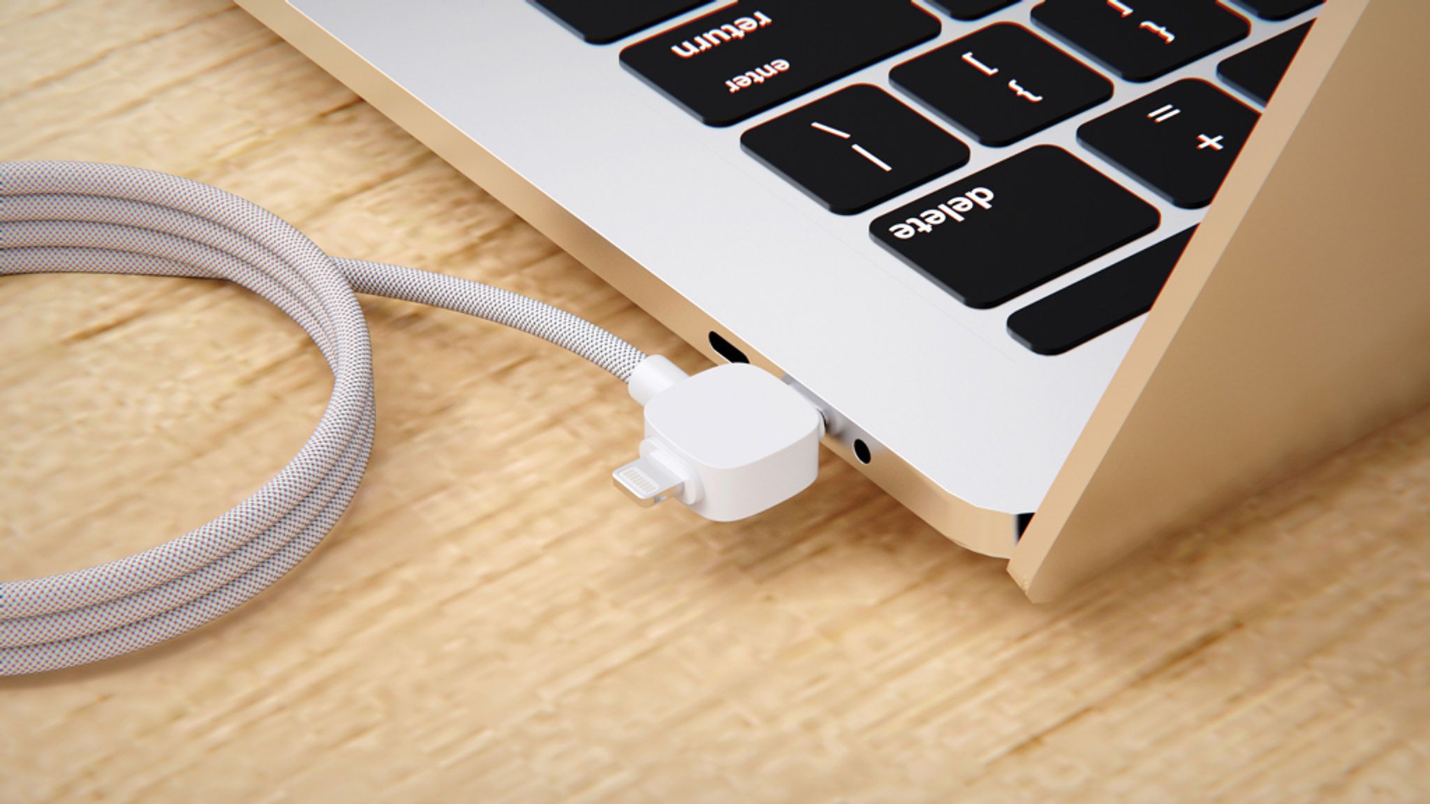 Magnetický kabel Urban Vitamin Stockton 65W z rec. TPE/PET — V prostředí