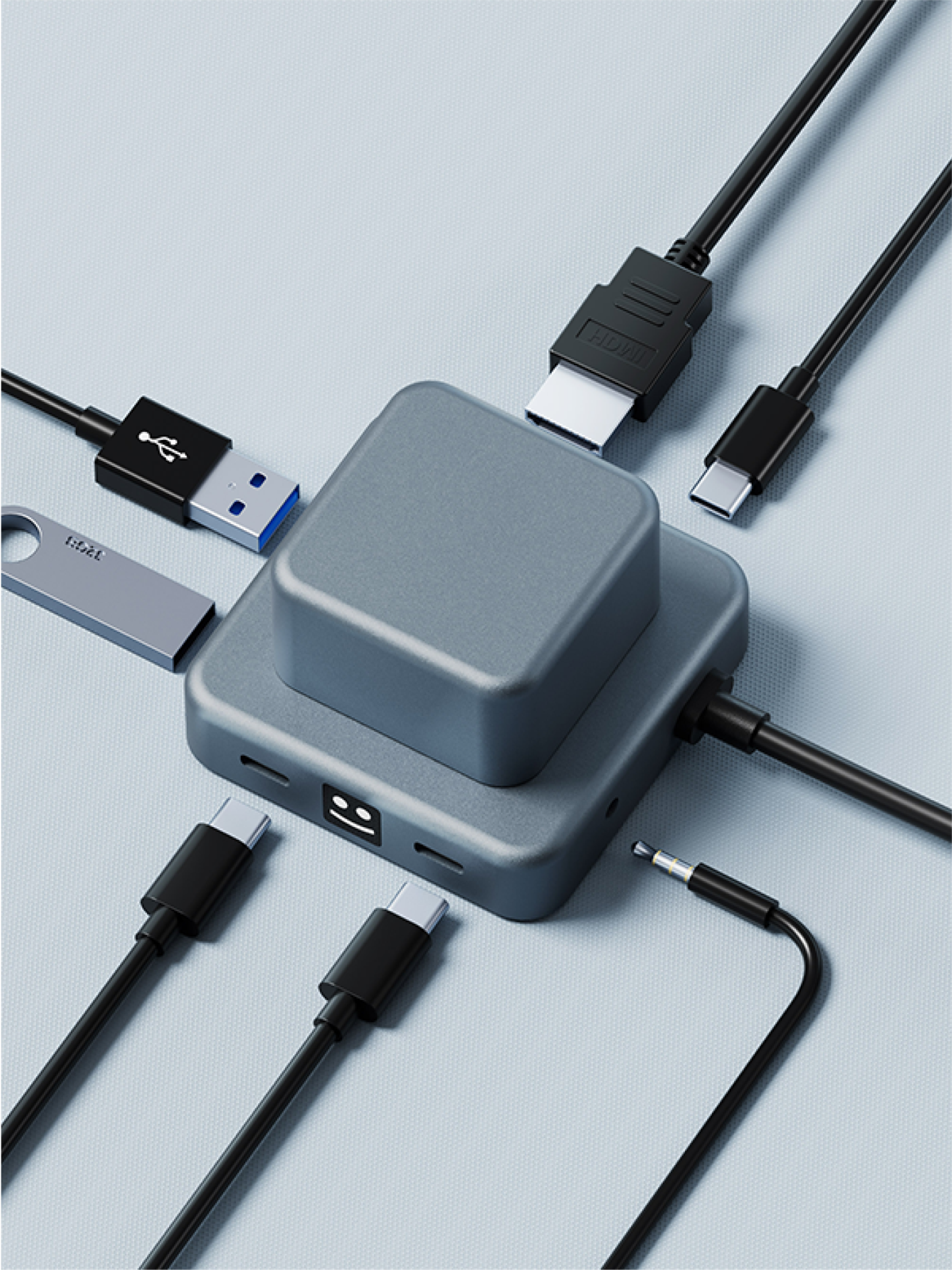 7 v 1 nabíjecí hub s fidgetem — Detail