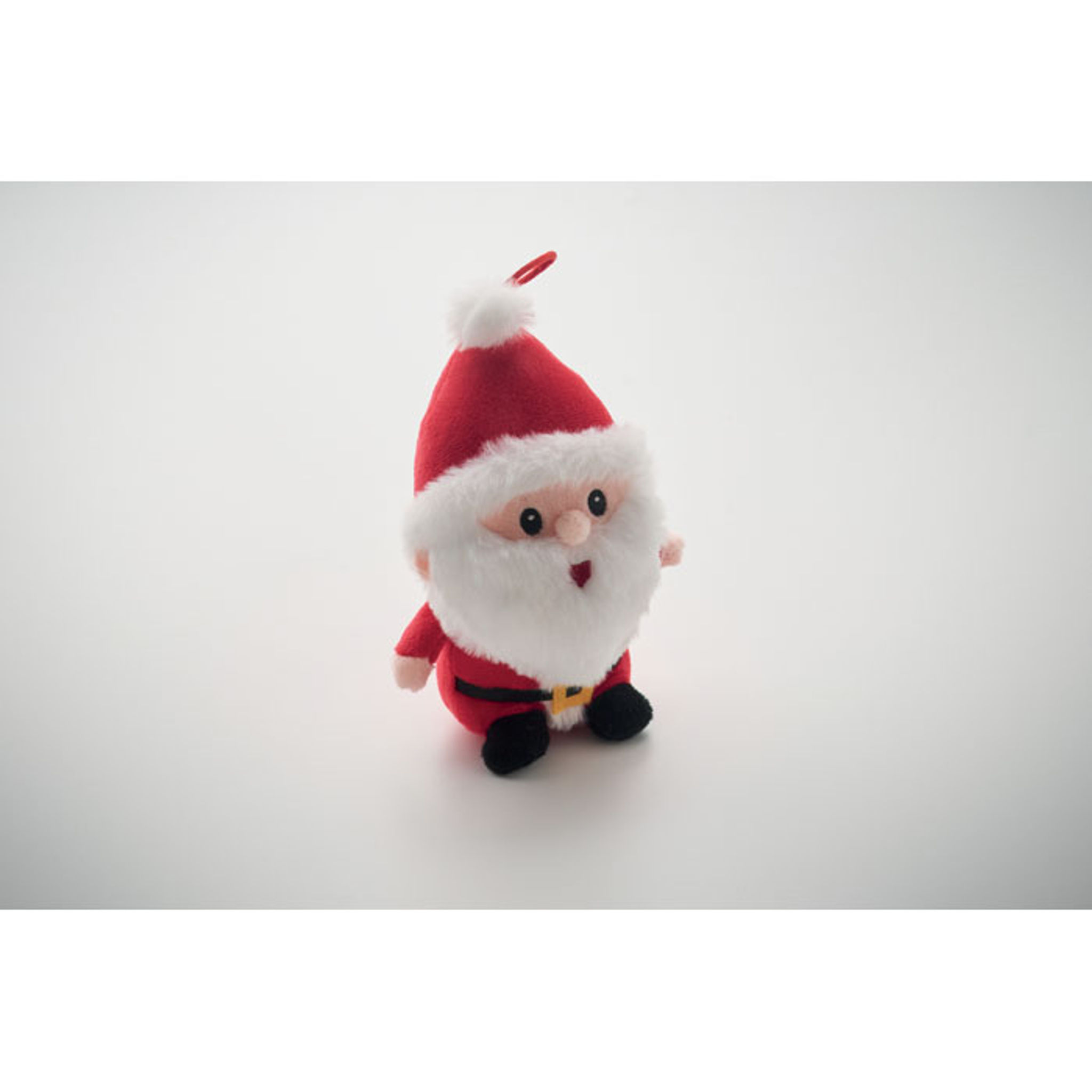 Plyšový Santa z měkkého polyesteru — Z boku