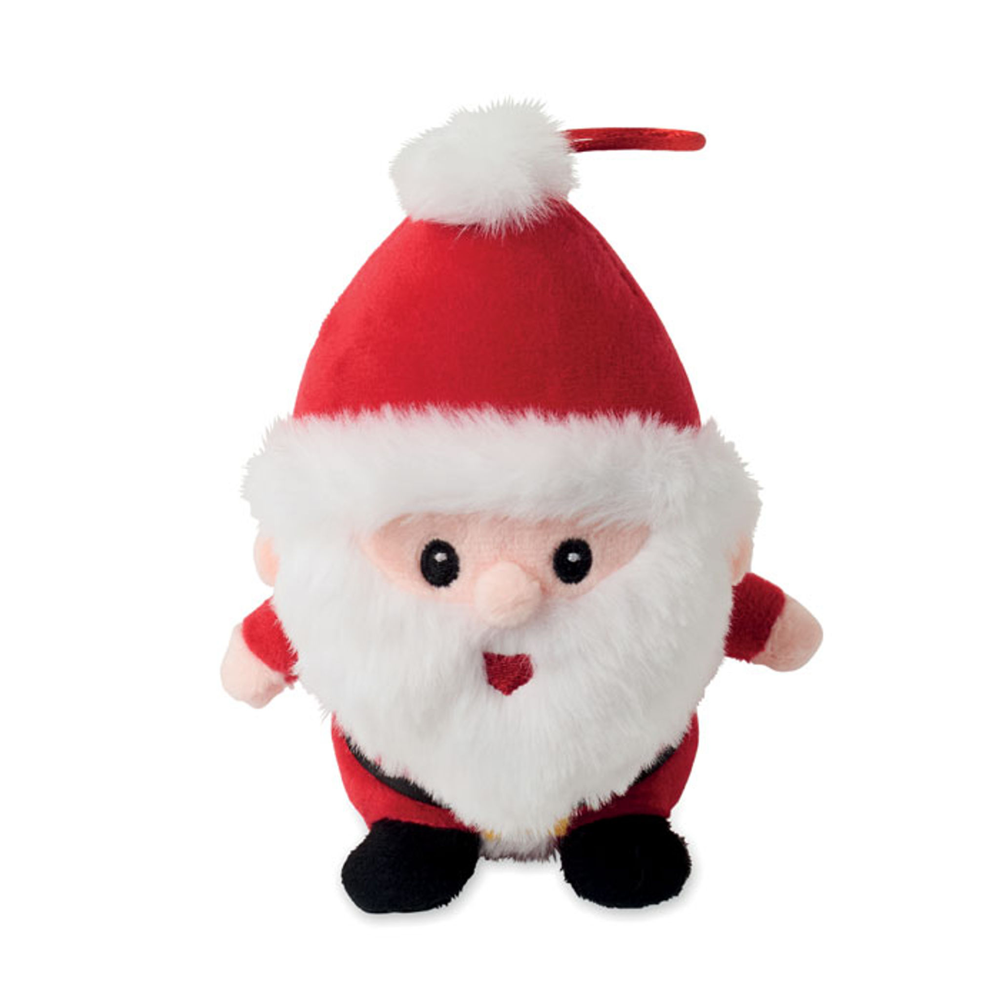Plyšový Santa z měkkého polyesteru — Otevřené