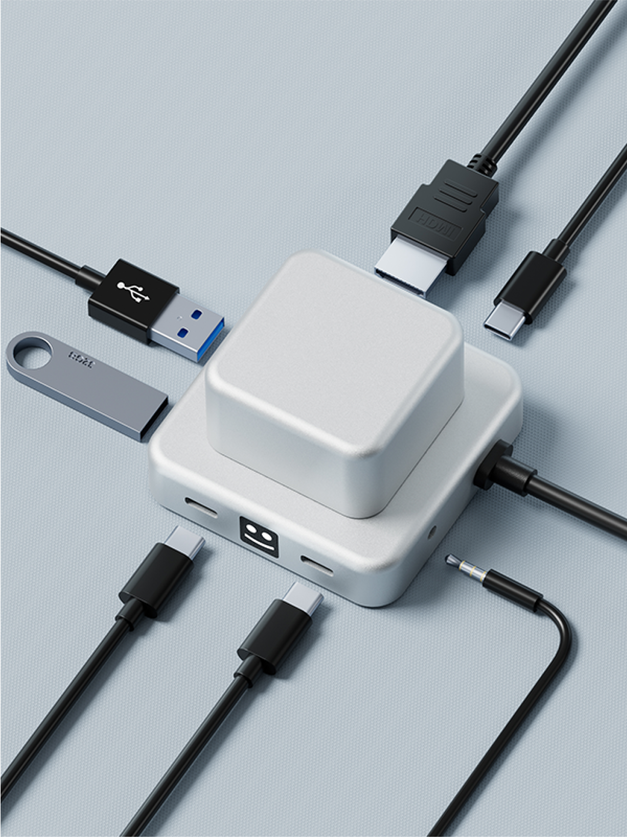 7 v 1 nabíjecí hub s fidgetem — Detail