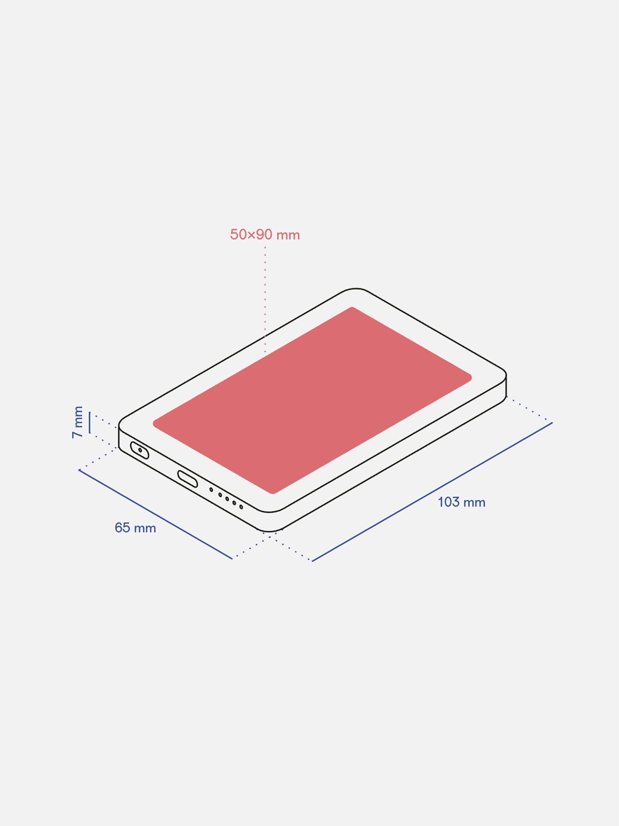 MagSafe Powerbanka Revolt, 5 000 mAh — Detail