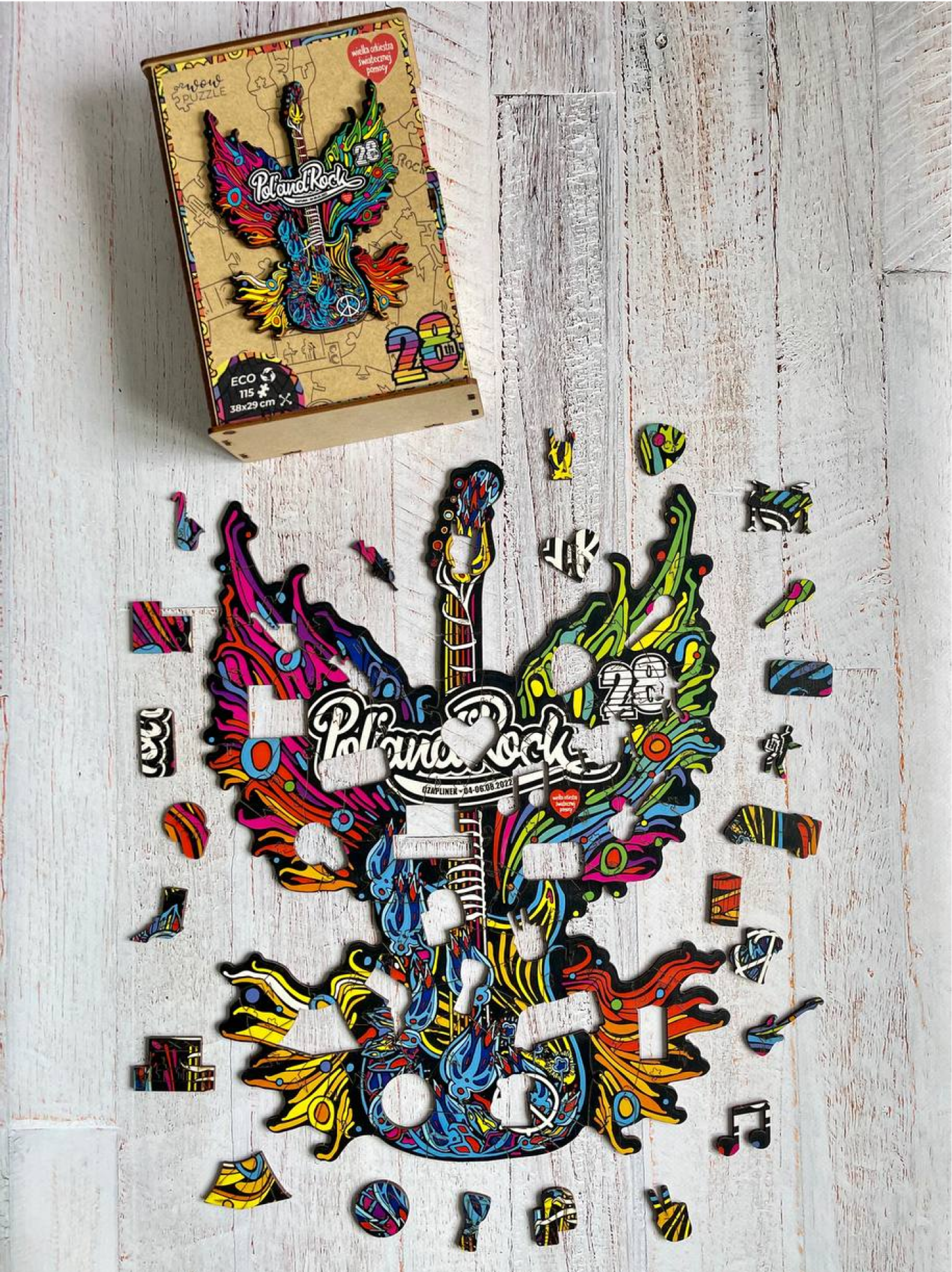Dřevěné puzzle A4 — Detail