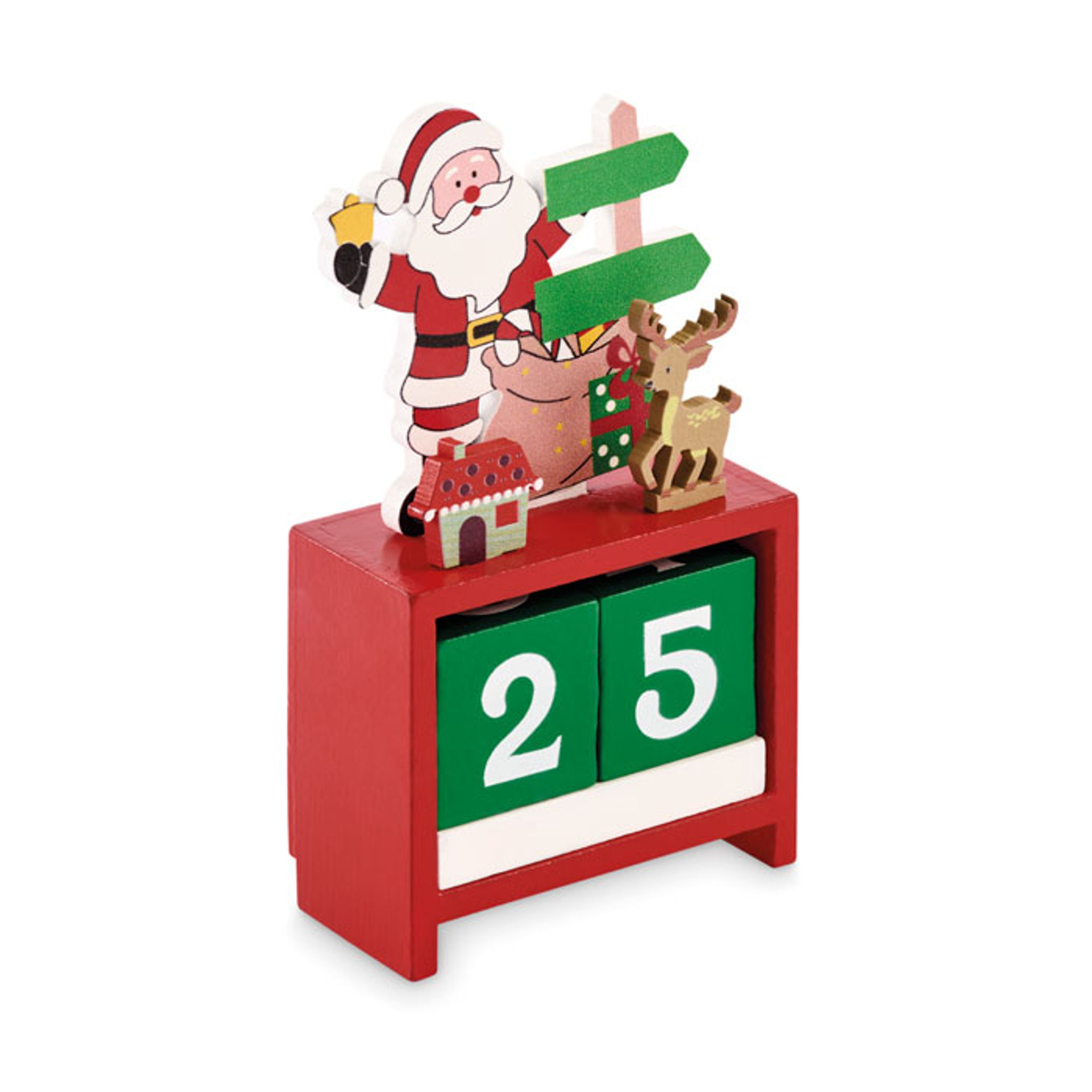 Dřevěný adventní kalendář na stůl — Předek