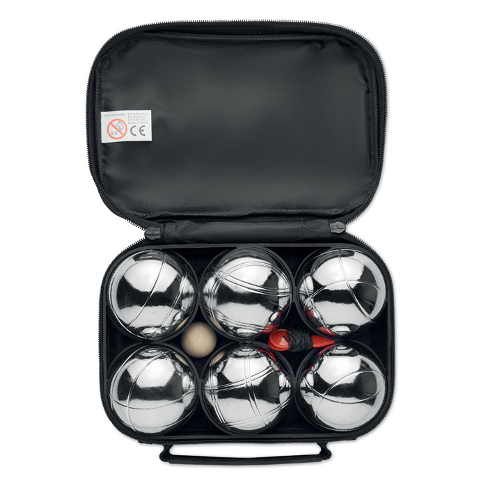Kovový set na pétanque v polyesterovém pouzdře — Záda