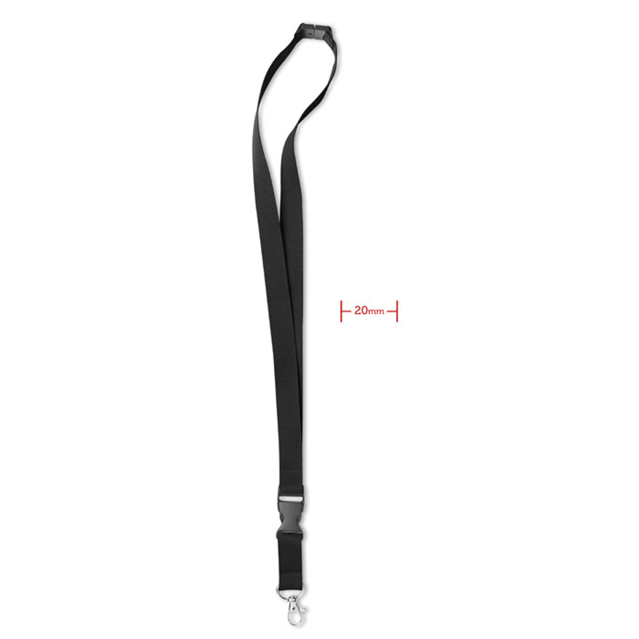 Lanyard s karabinou a bezpečnostní pojistkou — Předek