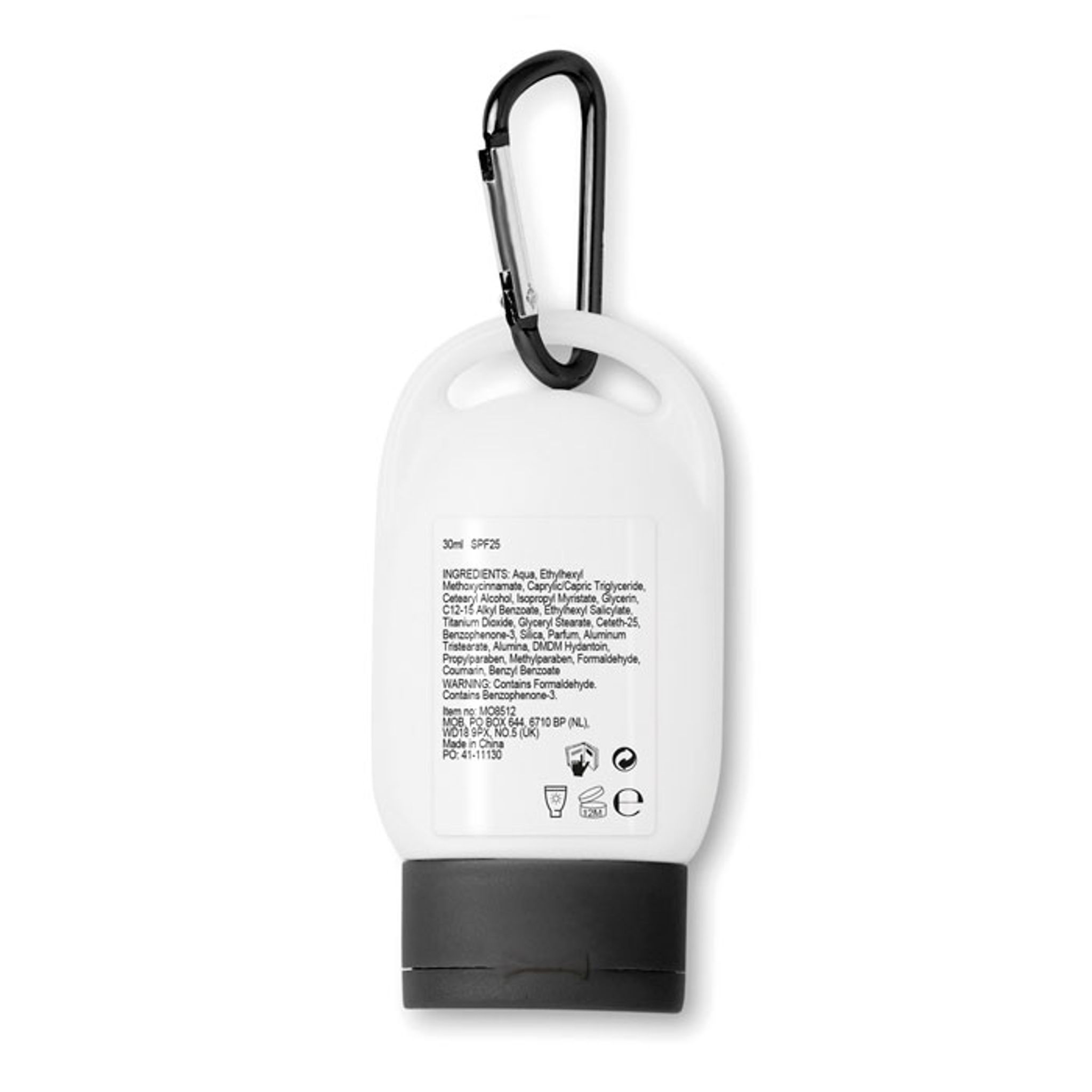 Opalovací krém SPF25 s karabinou — Záda